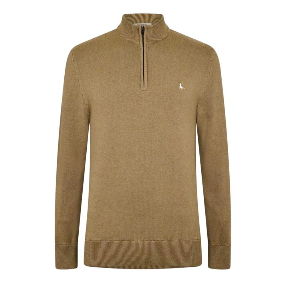 Jack Wills Mens Funnel Neck Sweater / Fawn